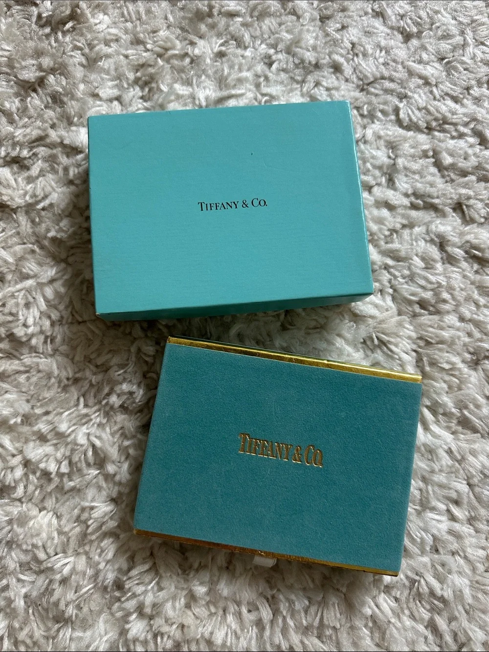 Tiffany & Co. Playing Cards in Signature Blue Box with Black Floral Backs